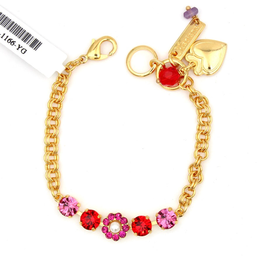 Roxanne Collection Must Have Blossom Chain Bracelet in Gold - MaryTyke's