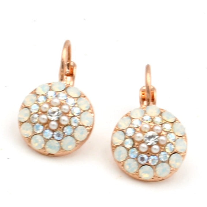 Ivory Pavé Earrings in Rose Gold - MaryTyke's