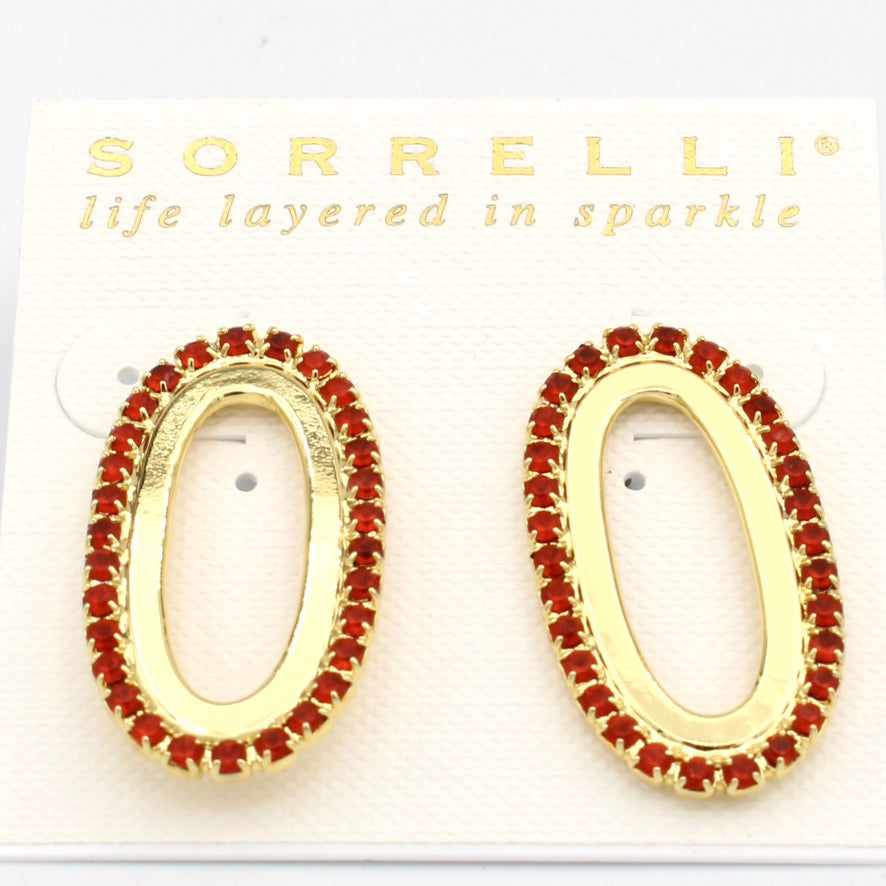 Oval Stud Earrings In Fireside by Sorrelli