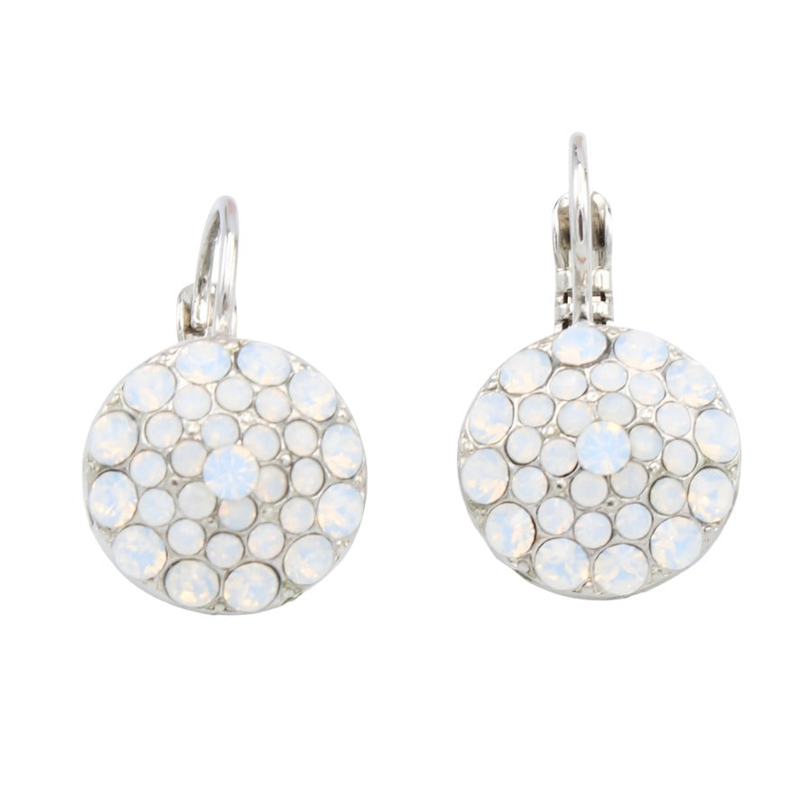 White Opal Ivory Pavé Earrings