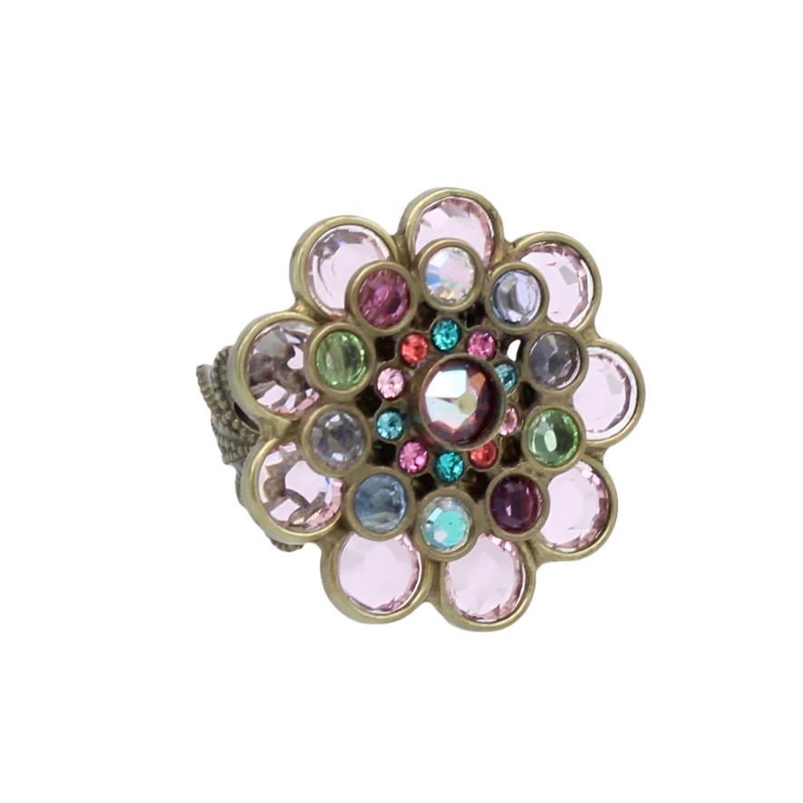 Stained Glass Filigree Band Ring in Antique Gold by Sorrelli