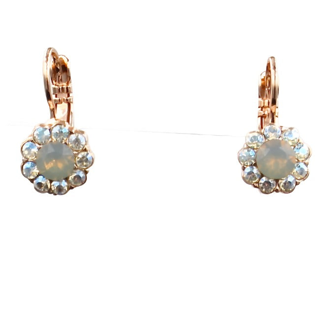 Peace Collection Small Flower Earrings in Rose Gold