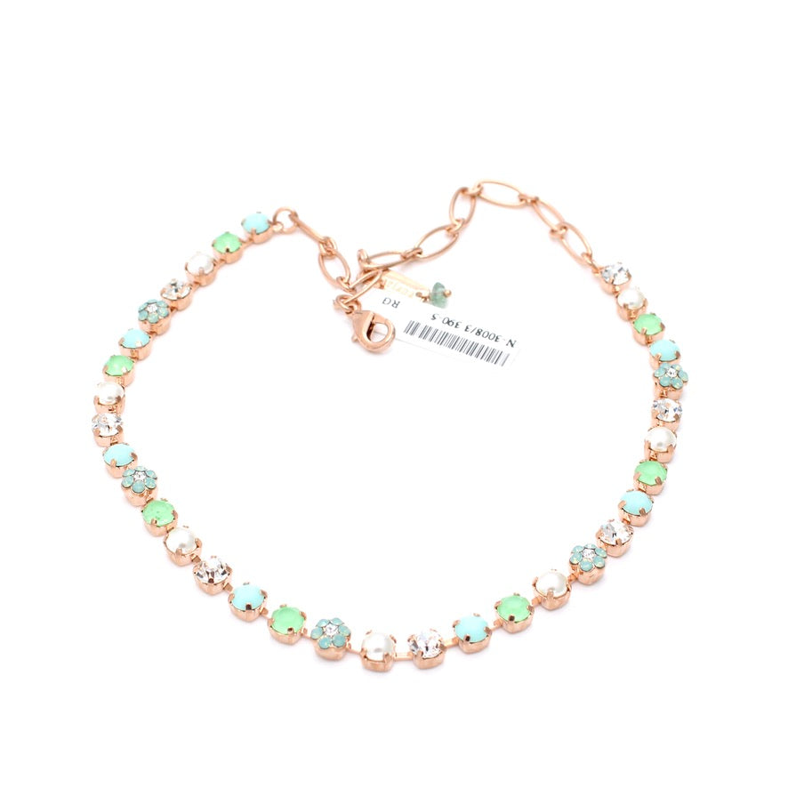 Malibu Mint Collection Petite Flower Necklace in Rose Gold