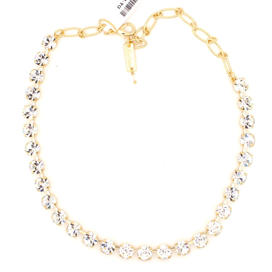 Clear Sparkly Must Have Everyday Necklace in Gold