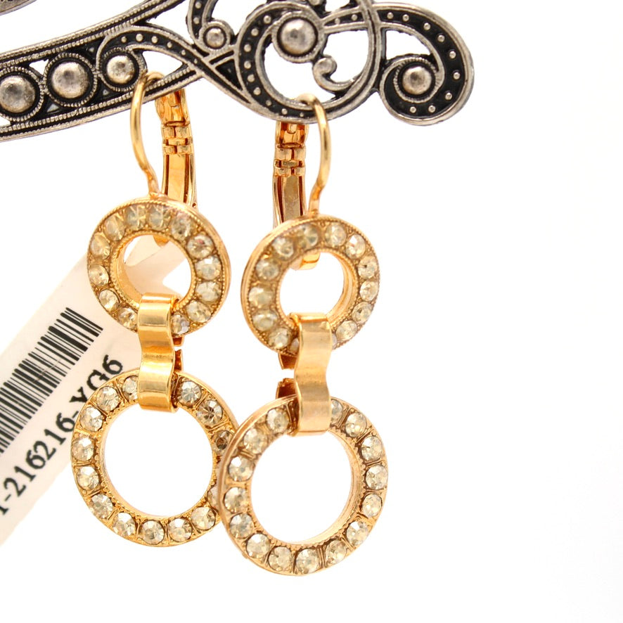 Golden Shadow Double Circle Earrings in Gold