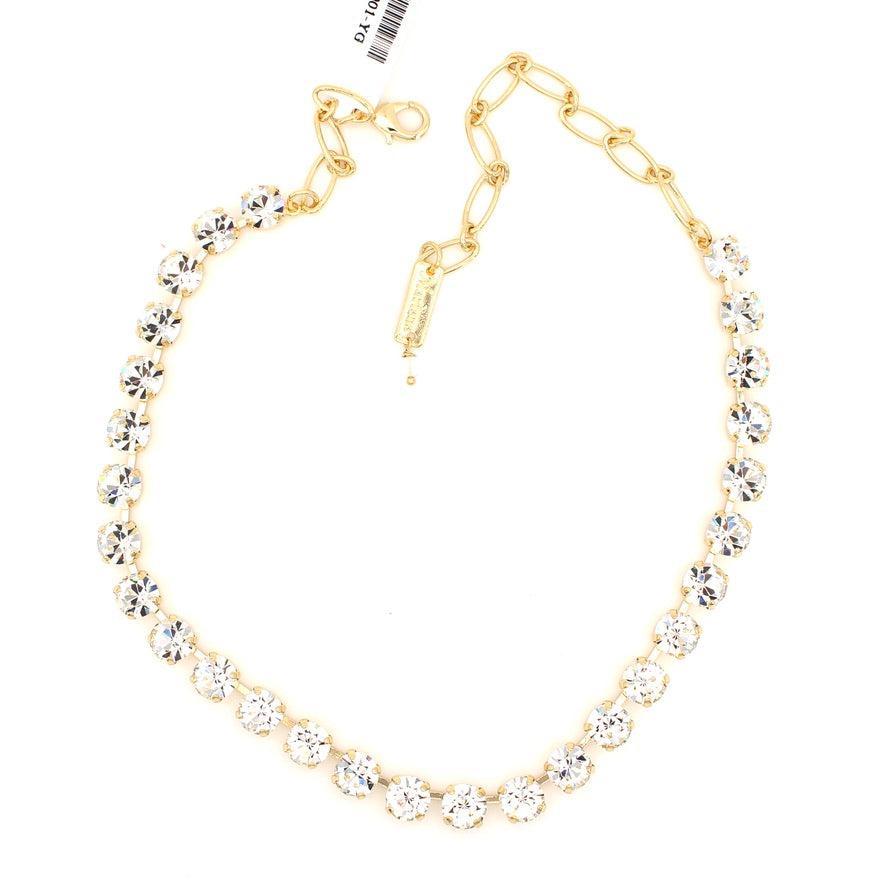 Clear Sparkly Must Have Everyday Necklace in Gold