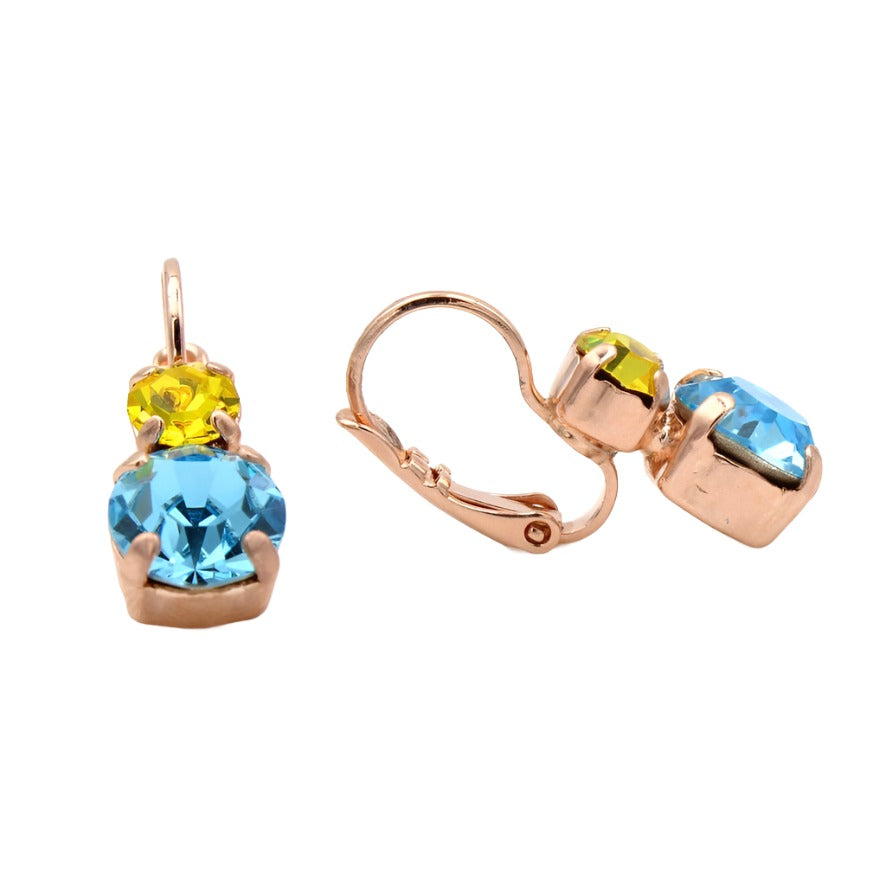 Pretty Woman Must Have Double Stone Earrings in Rose Gold - MaryTyke's