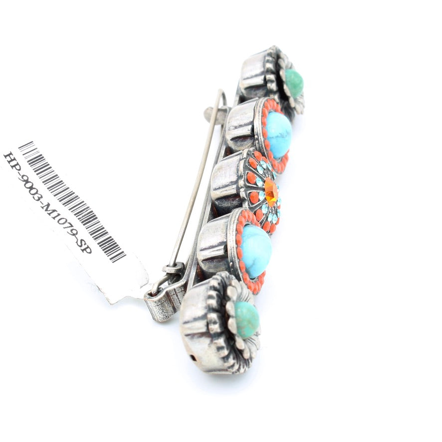 Serengeti Large Signature Barrette in Silver - MaryTyke's