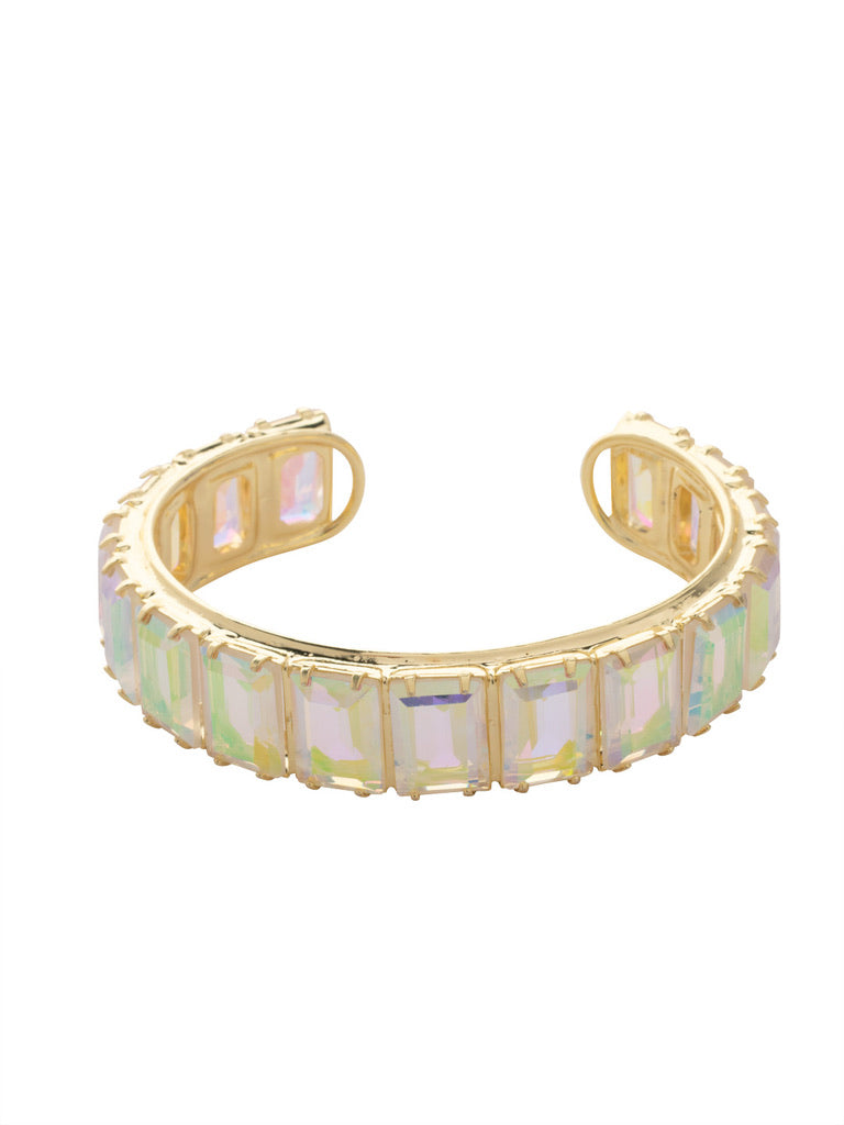 Julianna Emerald Cut Cuff Bracelet in Crystal AB by Sorrelli