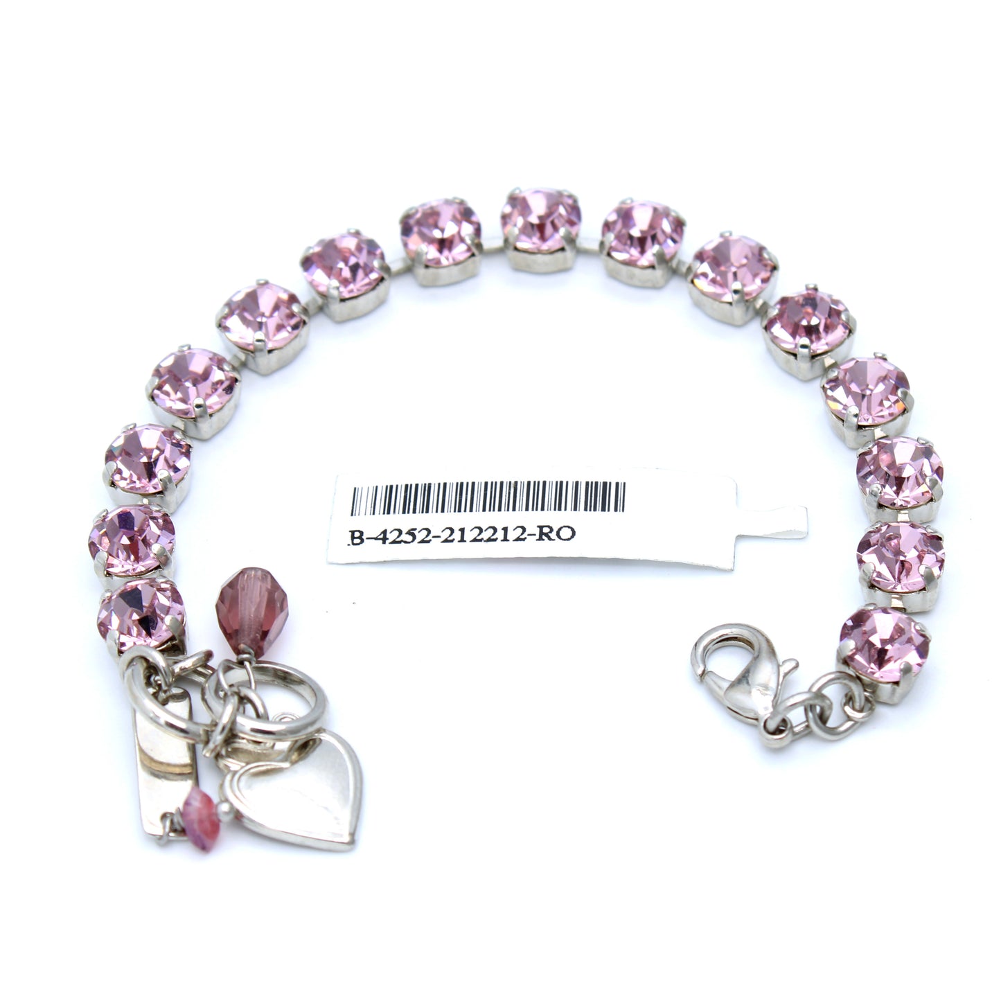 Light Amethyst Medium Everyday Bracelet in Rhodium