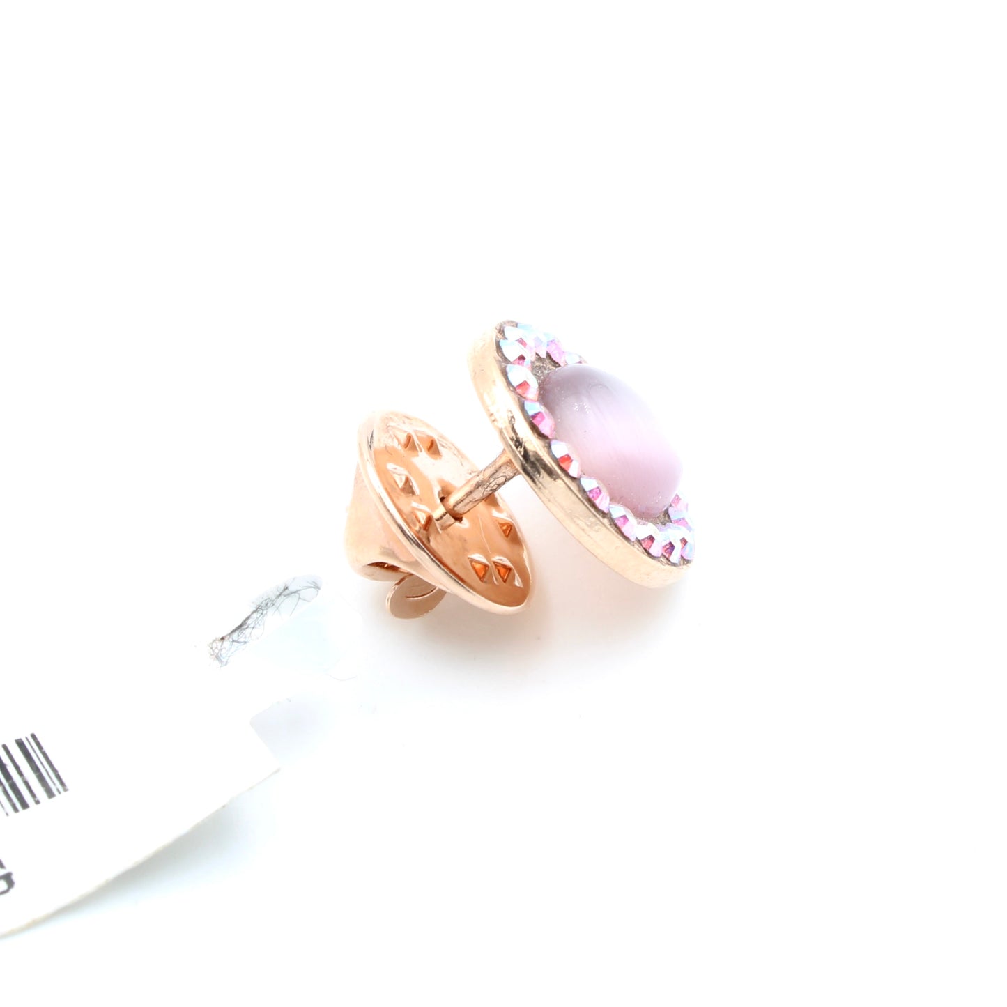 Pink Cat Eye Oval Pin in Rose Gold - MaryTyke's