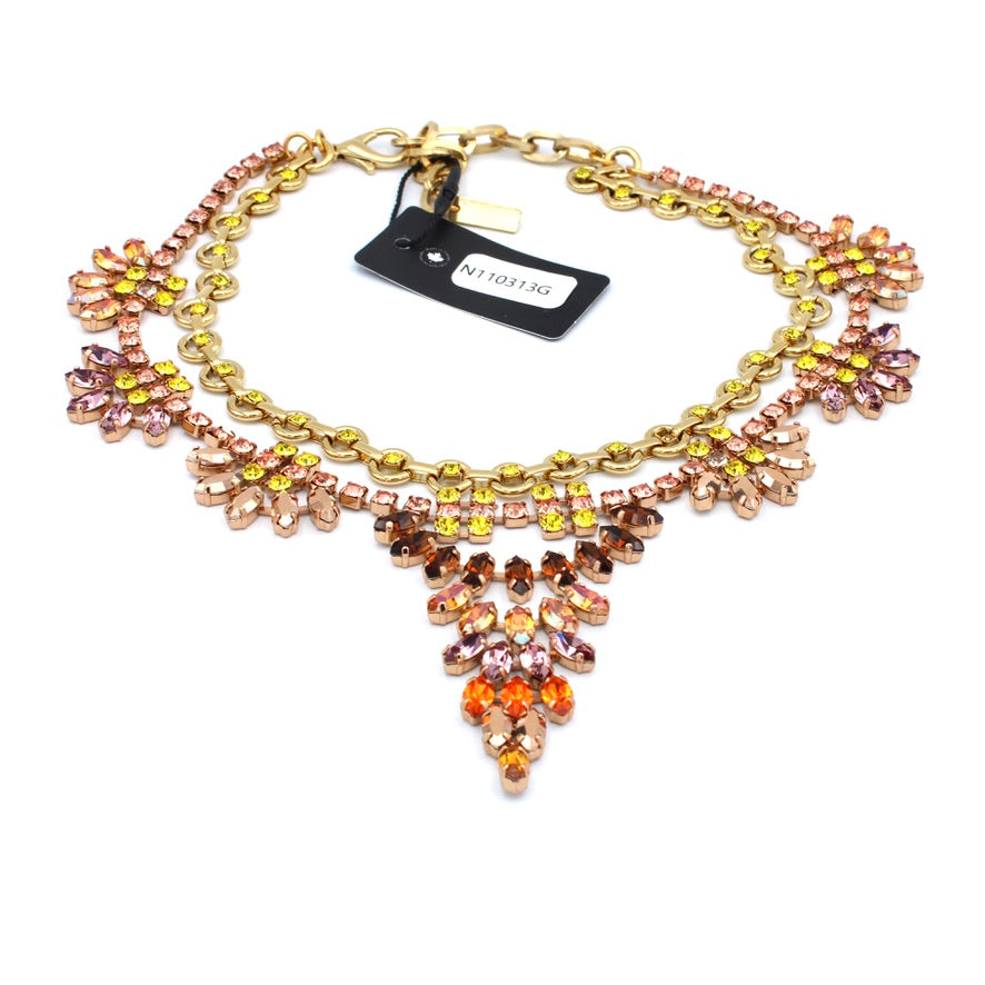 Serafina Necklace in Antique Gold
