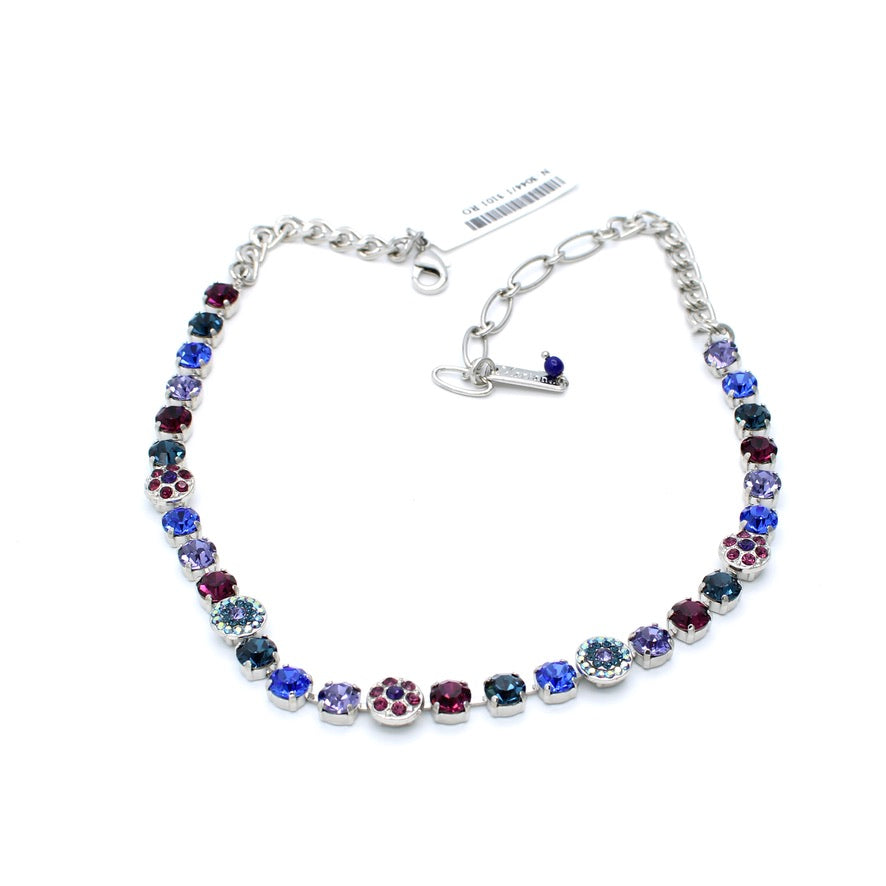 Happy Hour Medium Pave Necklace in Rhodium