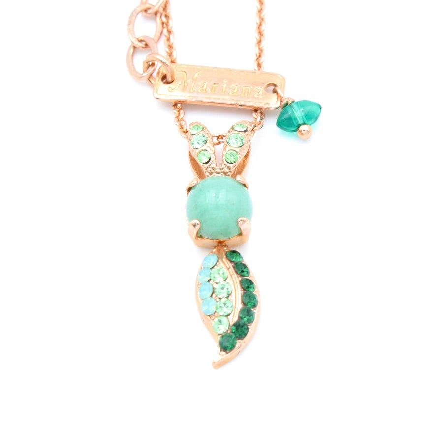 Ivy Collection Leaf Pendant Necklace in Rose Gold - MaryTyke's