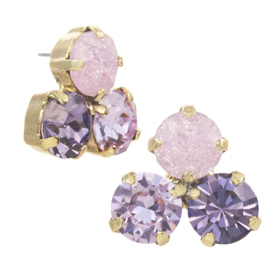Ines Purple ICE Earrings