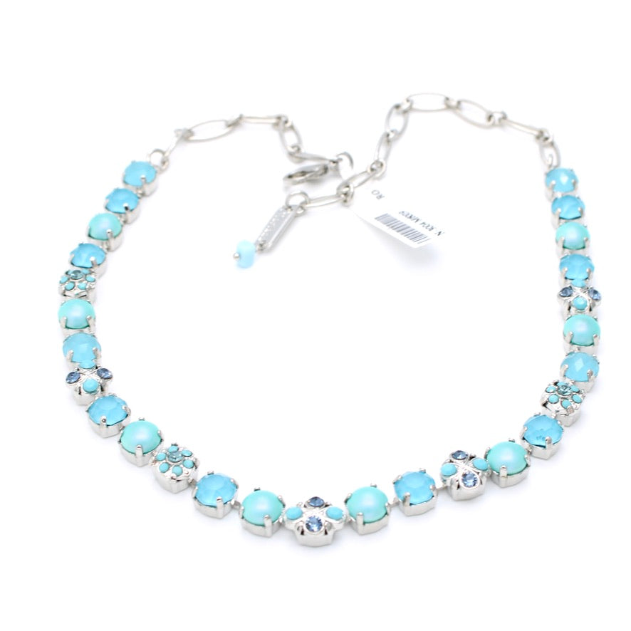 Crystal Blue Medium Cluster Necklace by Mariana