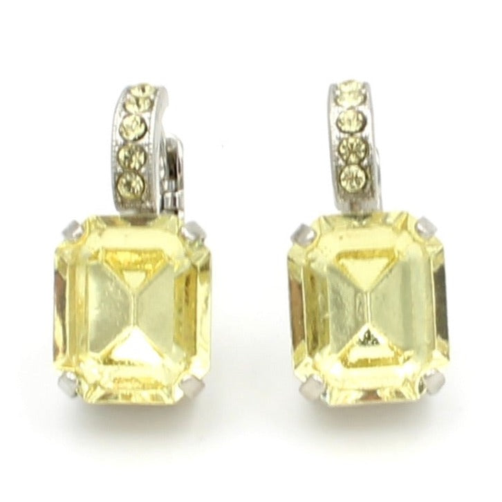 Jonquil Emerald Cut Earrings with Bale - MaryTyke's