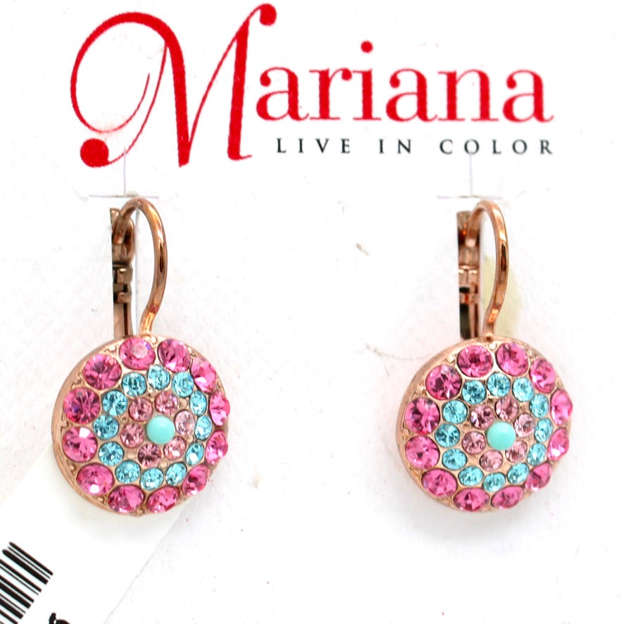 Coral Cove Pavé Earrings in Rose Gold