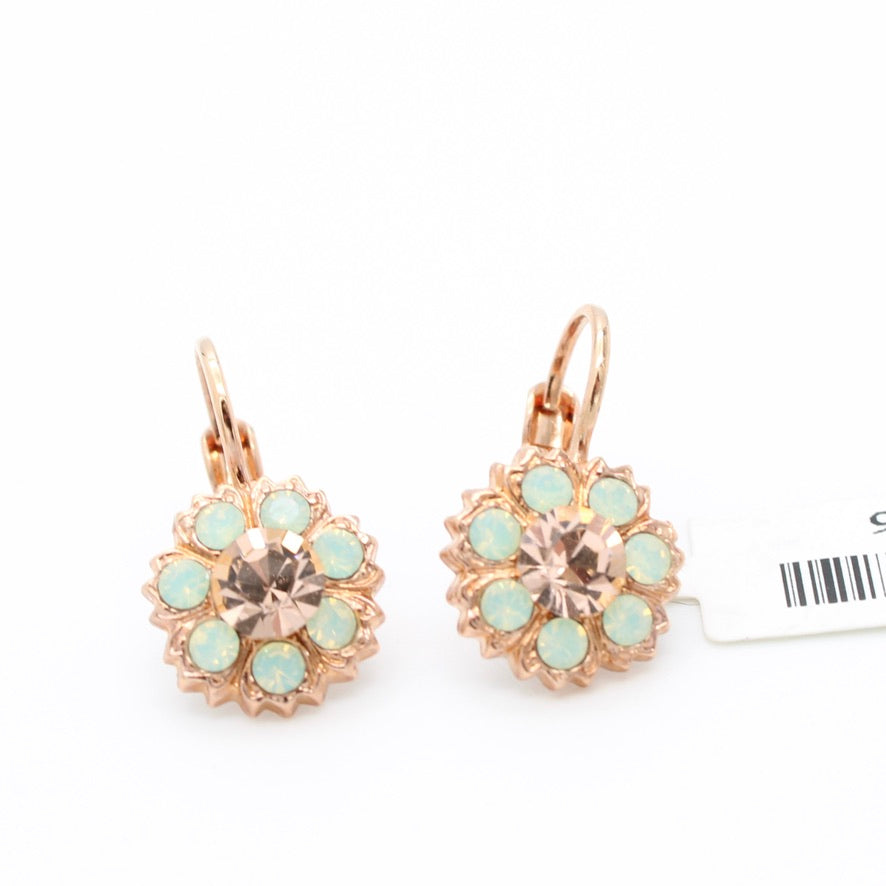 Peachy Keen Rosette Earrings in Rose Gold
