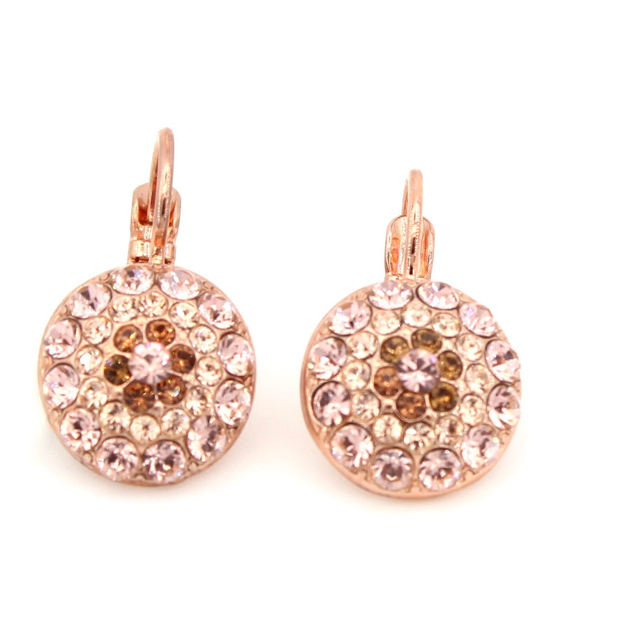 Amaretto Collection Pavé Earrings in Rose Gold