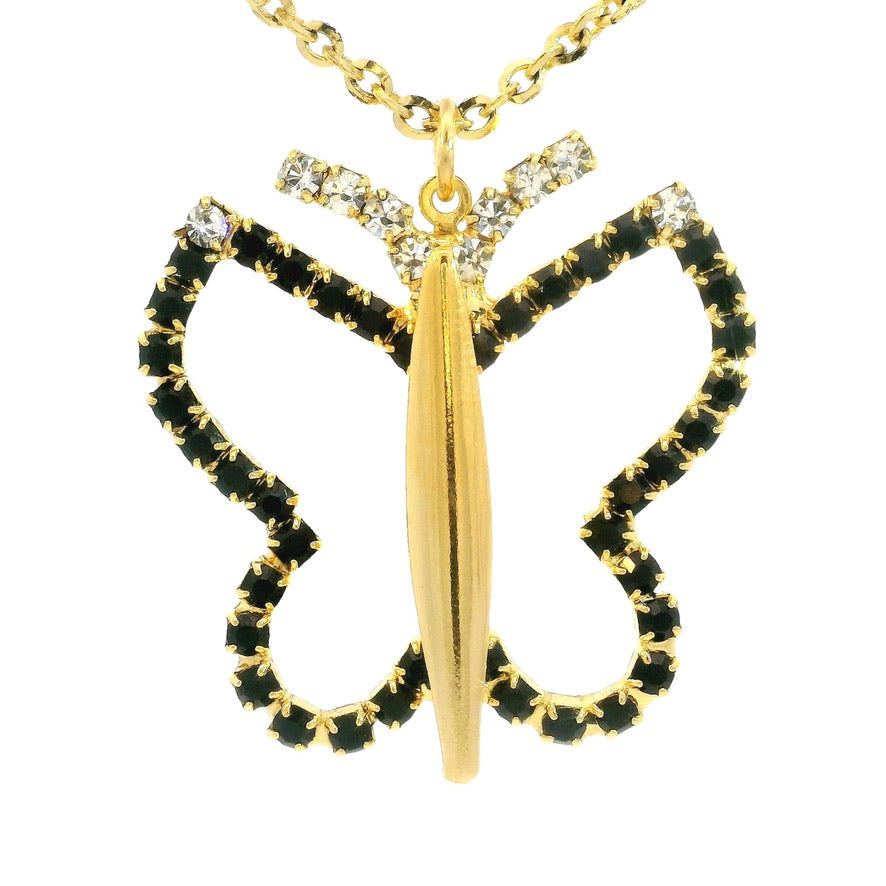 Little Butterfly Necklace in Jet