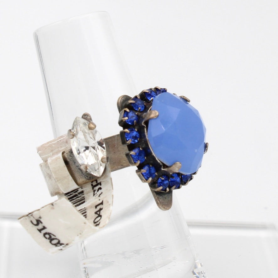 Zhang Cushion Cut and Marquise Wrap Ring in Silver