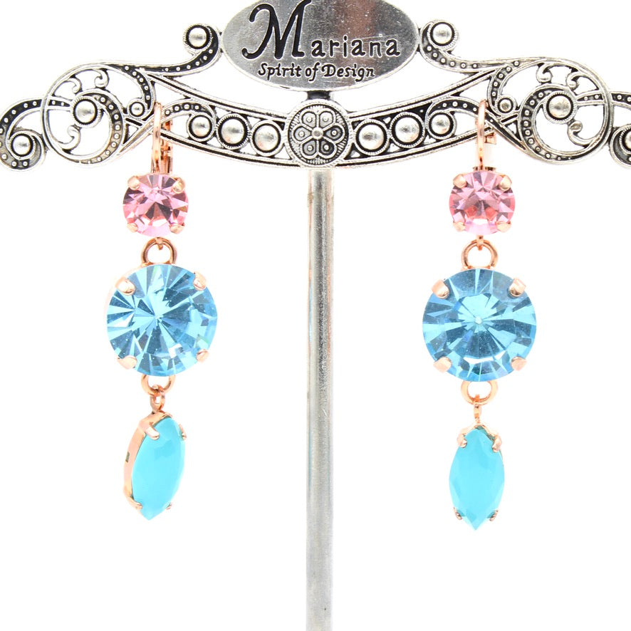 Bird of Paradise Collection Drop Earrings in Rose Gold - MaryTyke's