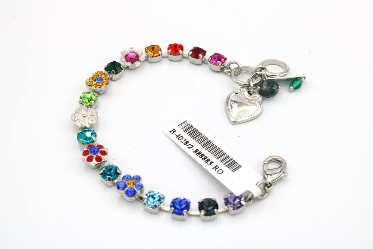 Multi Color Petite Heart and Flower Bracelet by Mariana