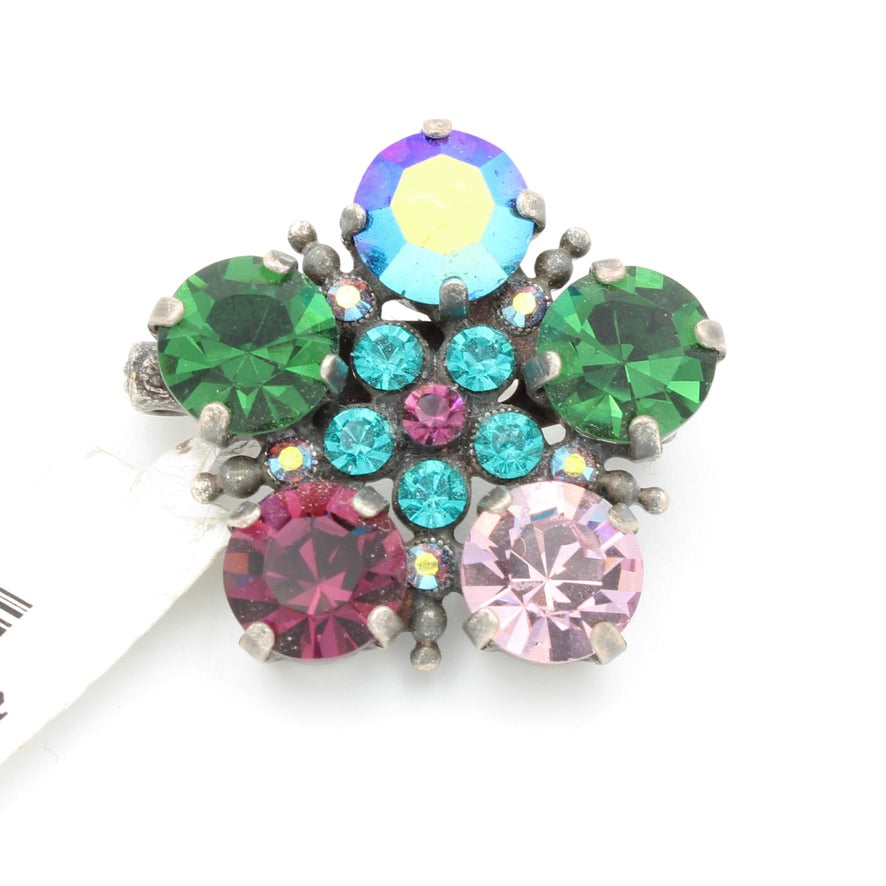 Mariana Flower Brooch in Silver Plating - MaryTyke's