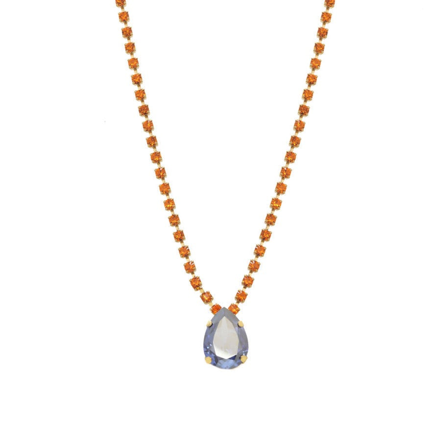 Milli Necklace in Orange and Sapphire Champagne