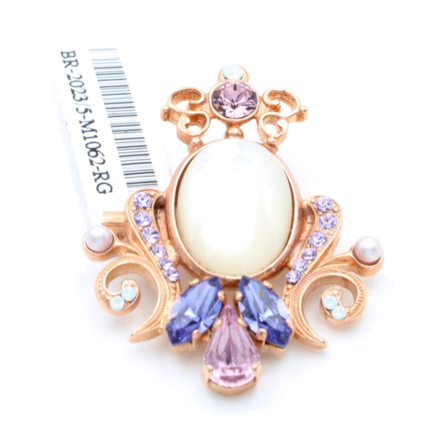 Purple Rain Collection Brooch in Rose Gold - MaryTyke's