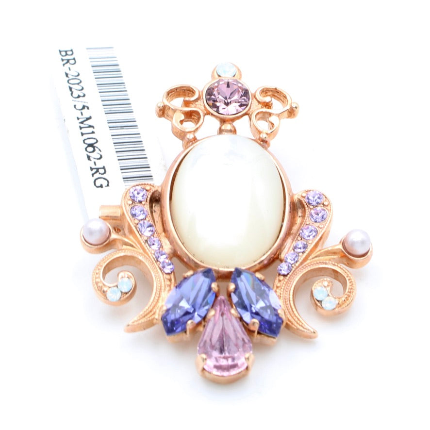 Purple Rain Collection Brooch in Rose Gold
