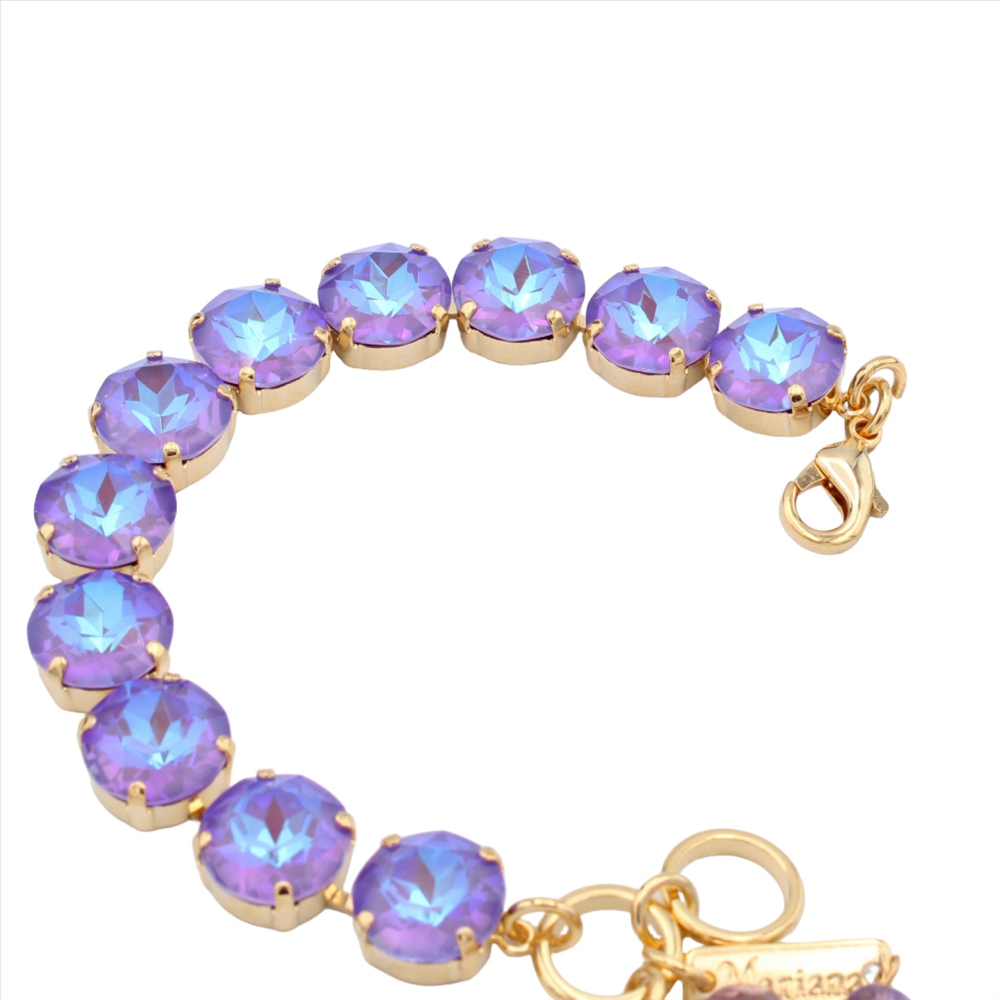 Dark Lavender Sunkissed Large Everyday Bracelet in Gold