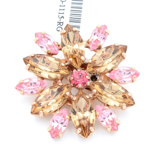 Gingerbread Collection Large Marquise Brooch in Rose Gold