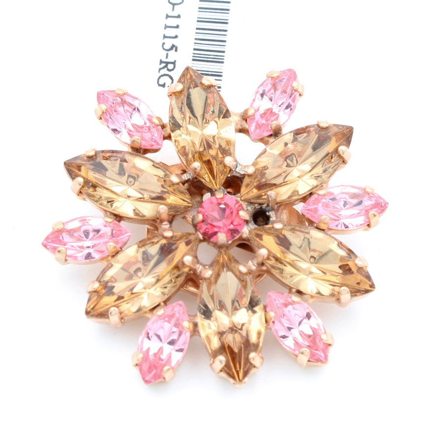 Gingerbread Collection Large Marquise Brooch in Rose Gold