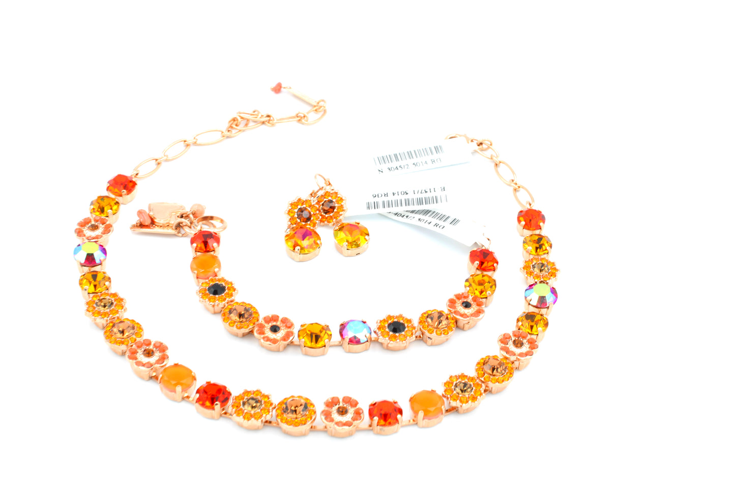 Pumpkin Spice Large Elemental Necklace in Rose Gold