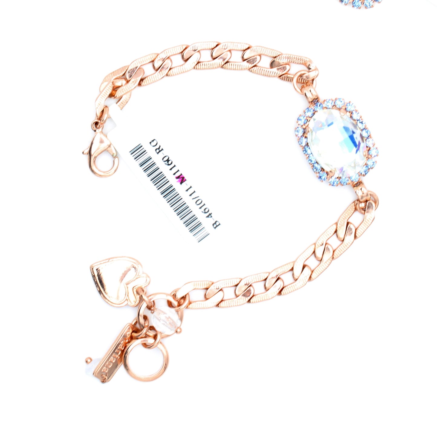 Dancing in the Moonlight Oval Stone and Chain Bracelet in Rose Gold - MaryTyke's