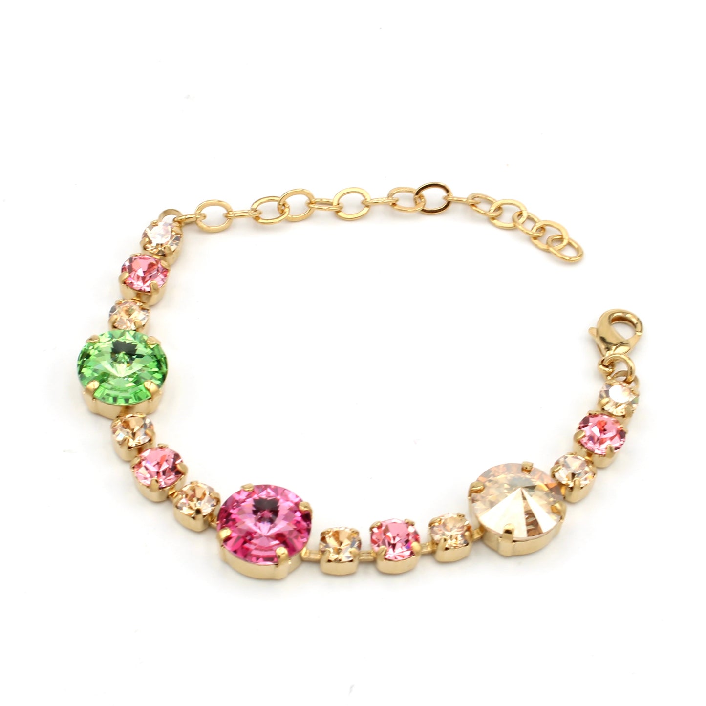 Rivoli and Round Crystal Bracelet by LaHola