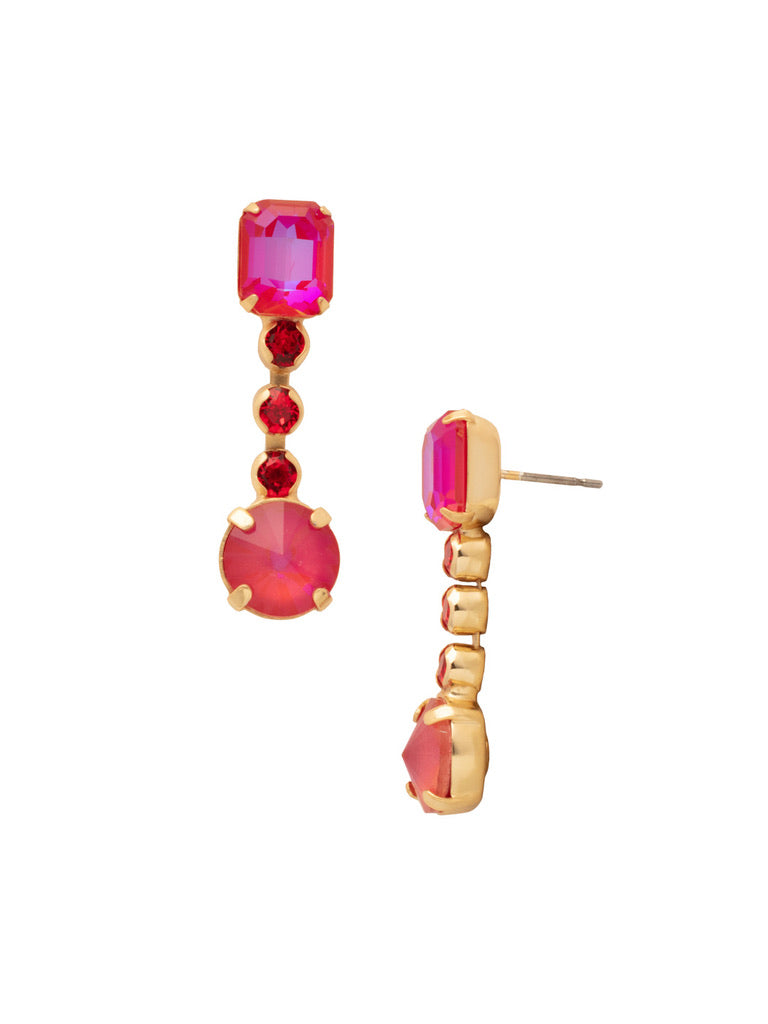 Red Carpet Bevy Dangle Post Earrings in Gold by Sorrelli