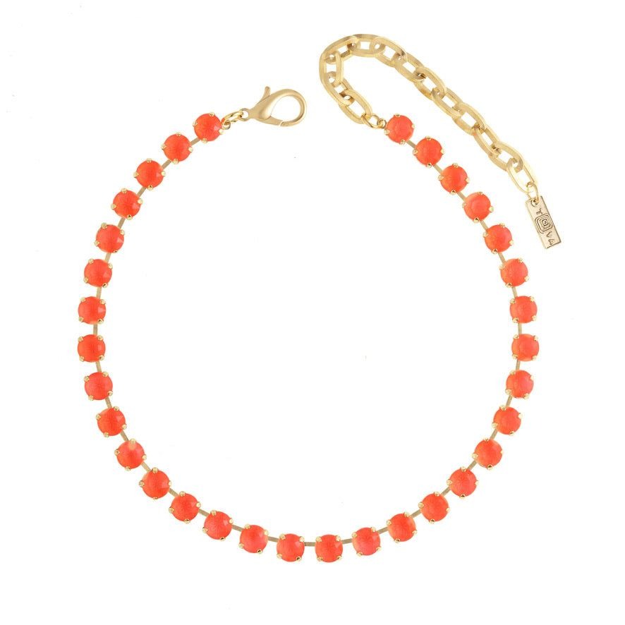 Oakland Necklace in Electric Orange