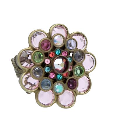 Stained Glass Filigree Band Ring in Antique Gold by Sorrelli