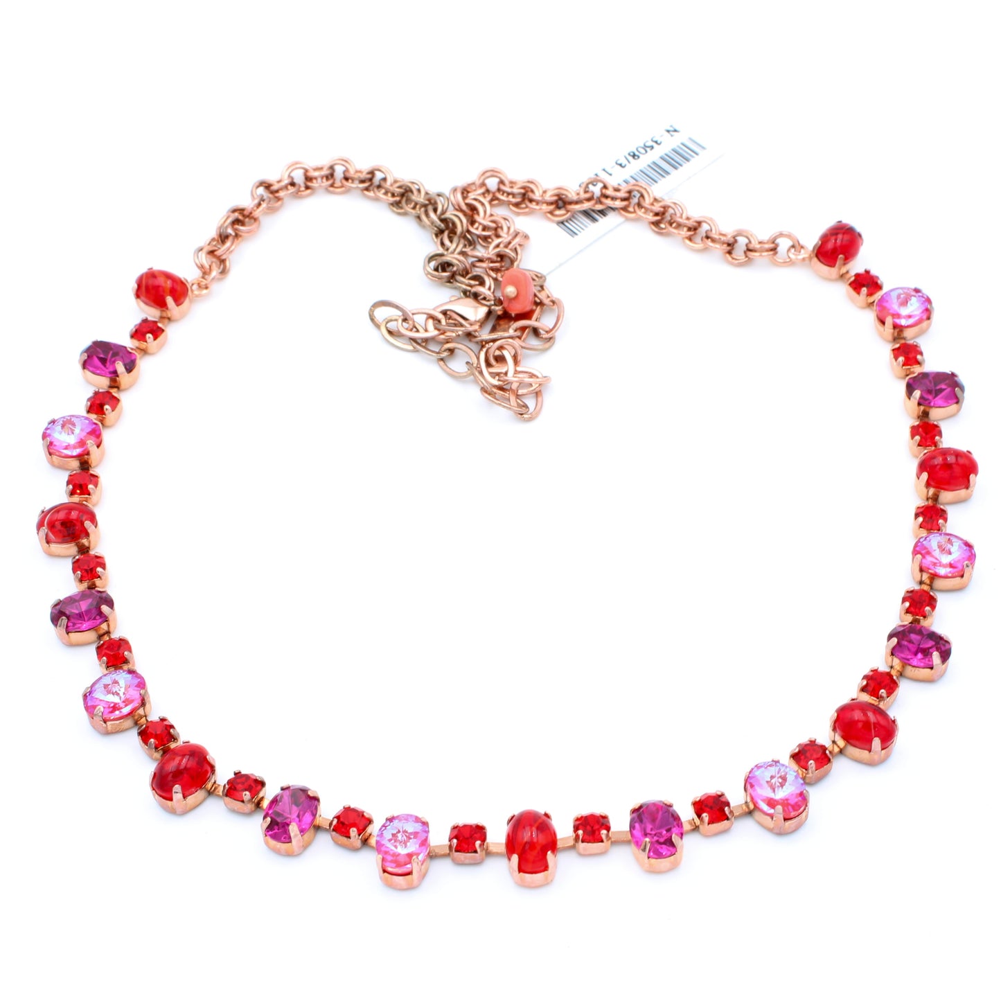 Hibiscus Oval and Round Necklace in Rose Gold - MaryTyke's