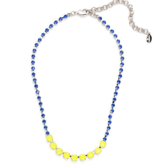 Audriana Tennis Necklace in Blue Poppy