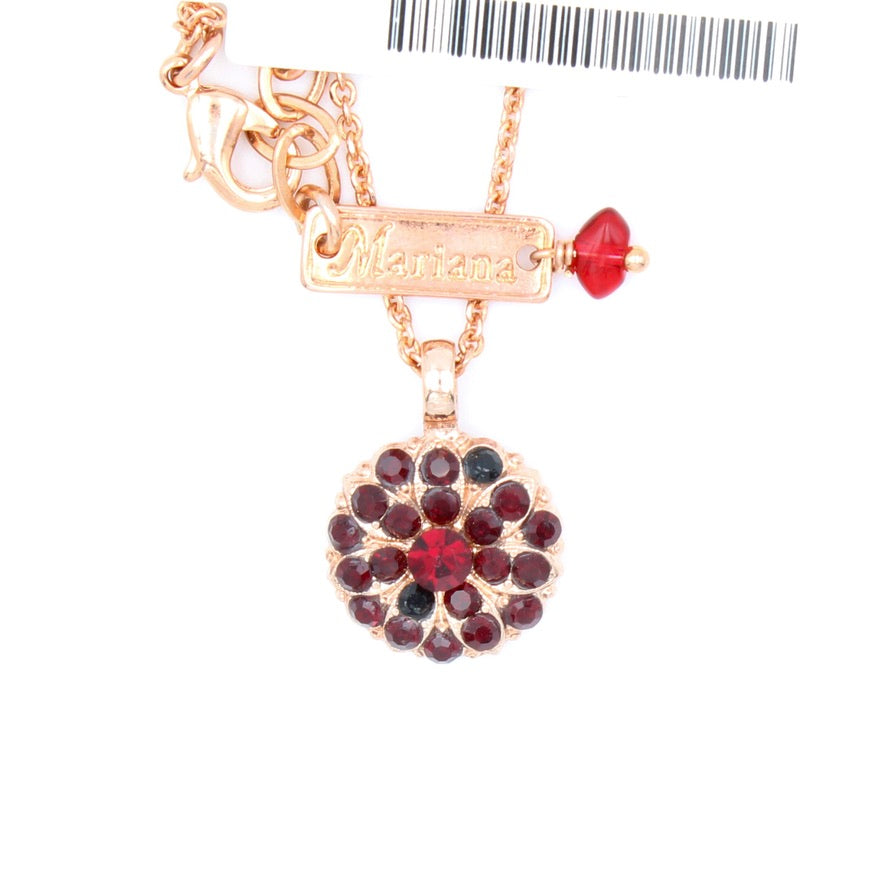 Garnet Guardian Angel Necklace in Rose Gold - MaryTyke's