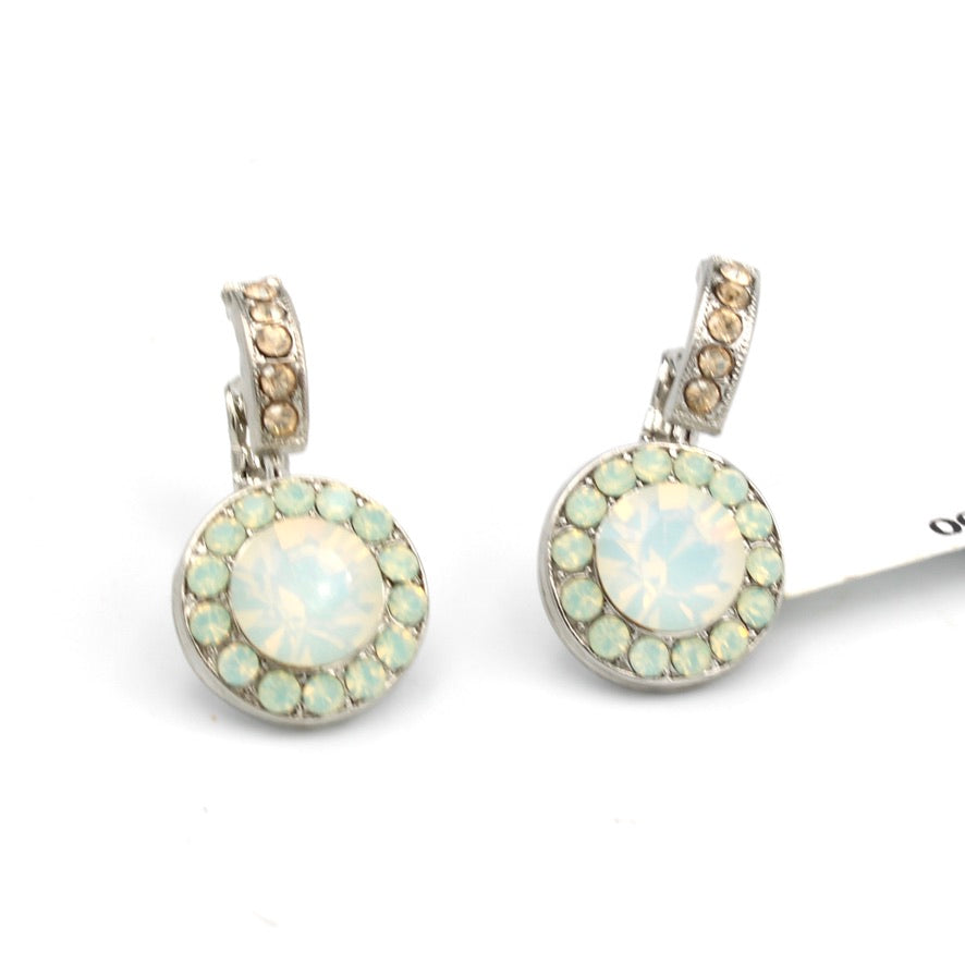 Seaglass Embellished Halo Earrings by Mariana