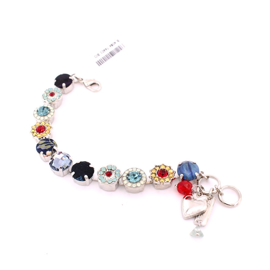 Dynasty Fabric and Crystal Bracelet