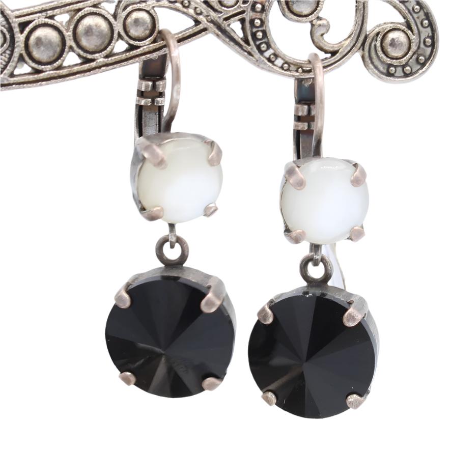 Blizzard Collection Dangle Earrings in Silver by Mariana