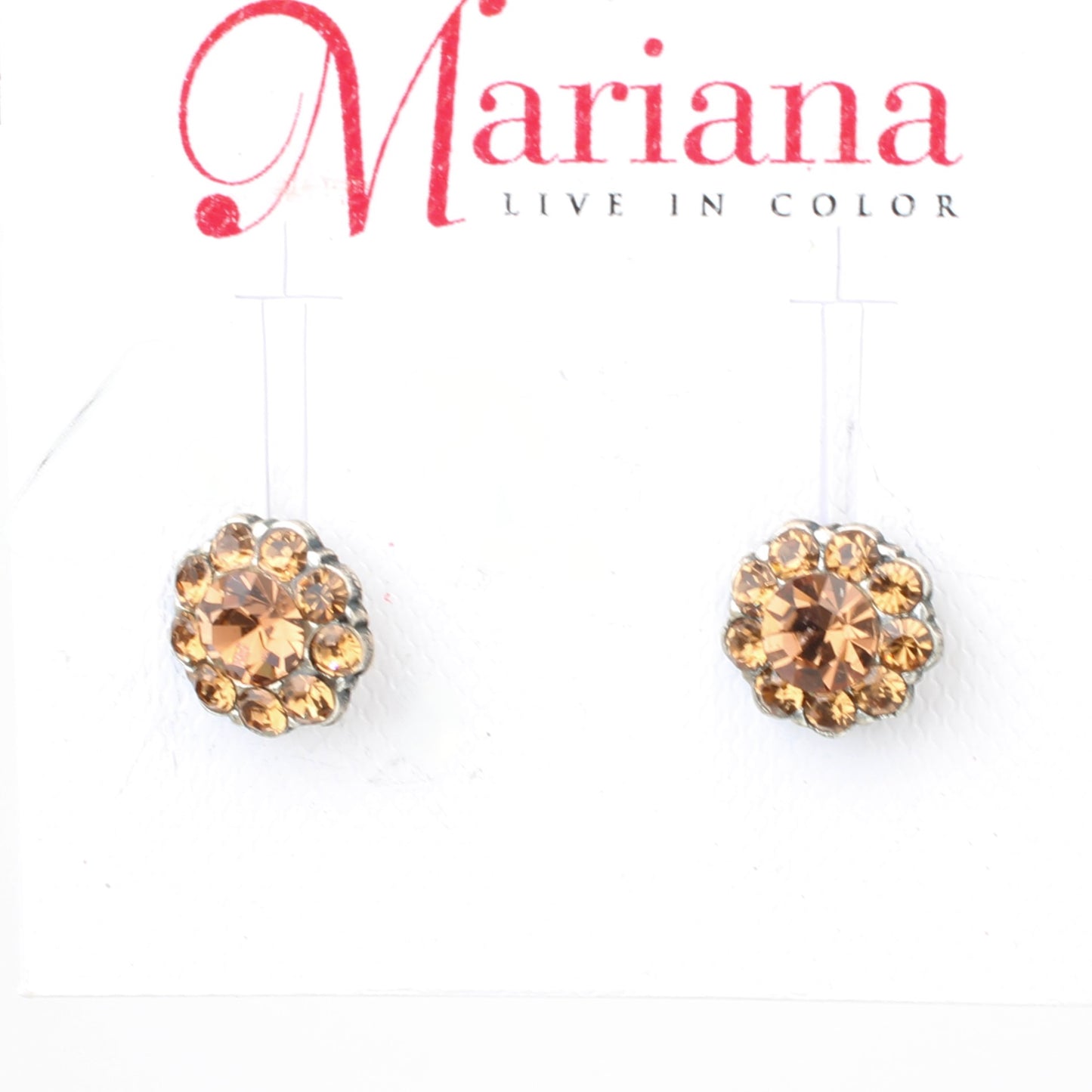 Smoked Topaz Post Flower Earrings **POST** - MaryTyke's