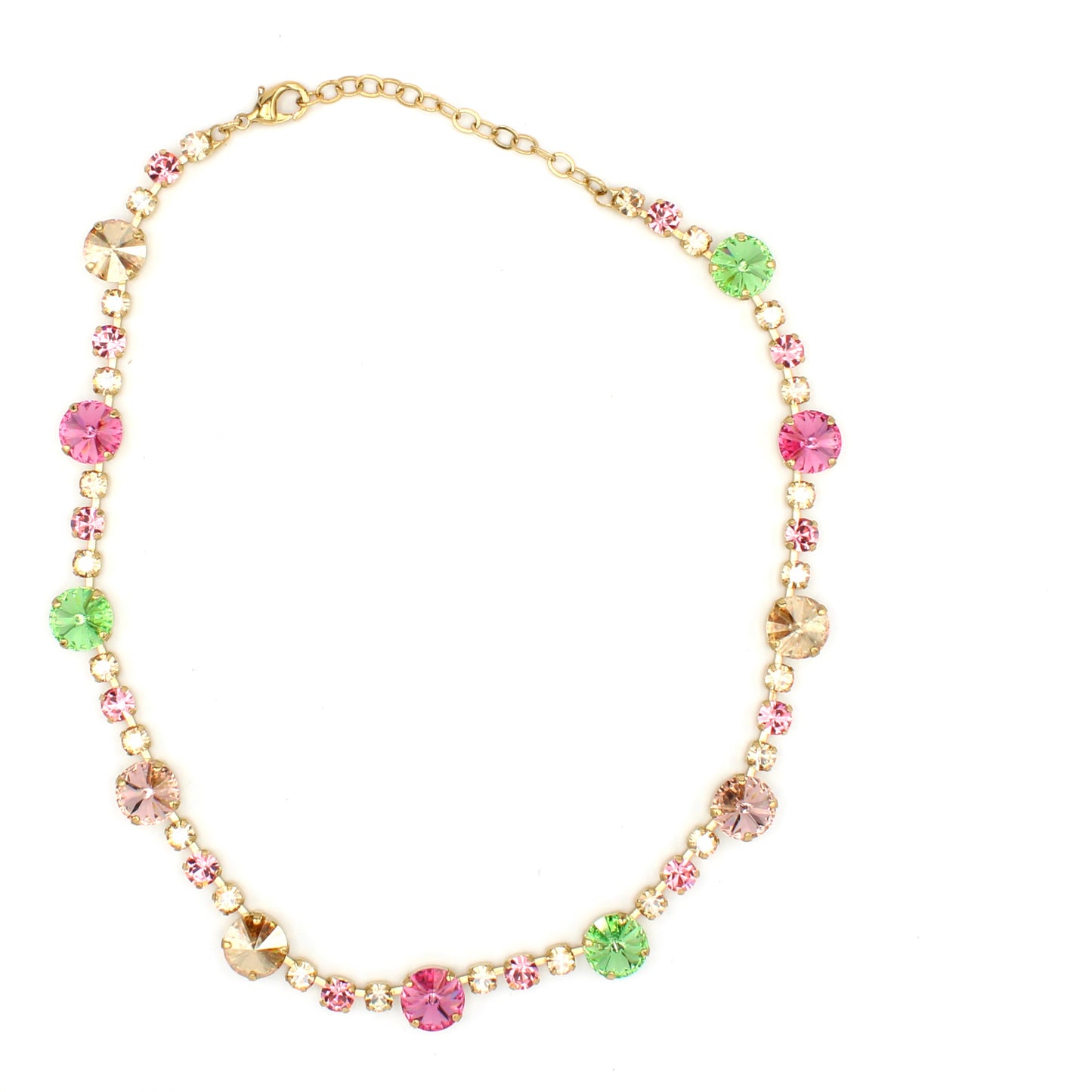 Rivoli and Round Crystal Necklace by LaHola
