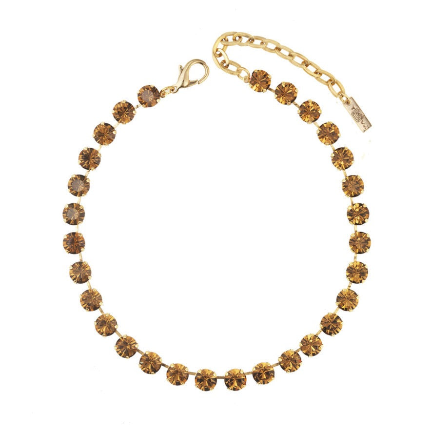 Smoked Topaz Trently Necklace in Gold
